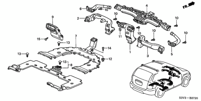 Duct for 2006 Acura MDX #0