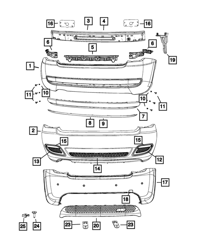 68104143AB - : Rear Fascia for Mopar Image