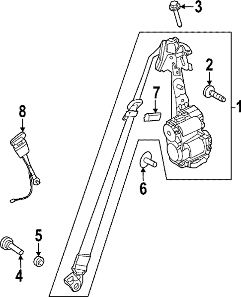 Seat Belt for 2022 Mercedes-Benz SL55 AMG #1