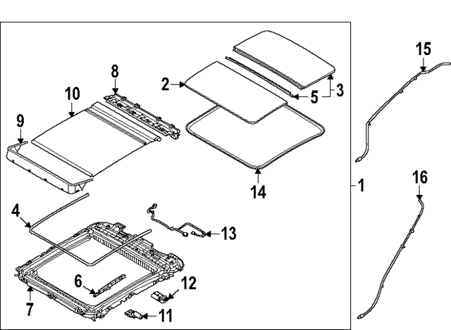 81600T6710UBL - : Sunroof Assembly for Hyundai Image