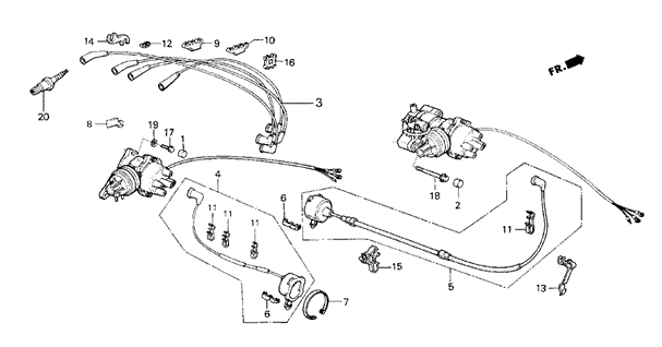 High Tension Cord - Spark Plug for 1985 Honda Civic #0