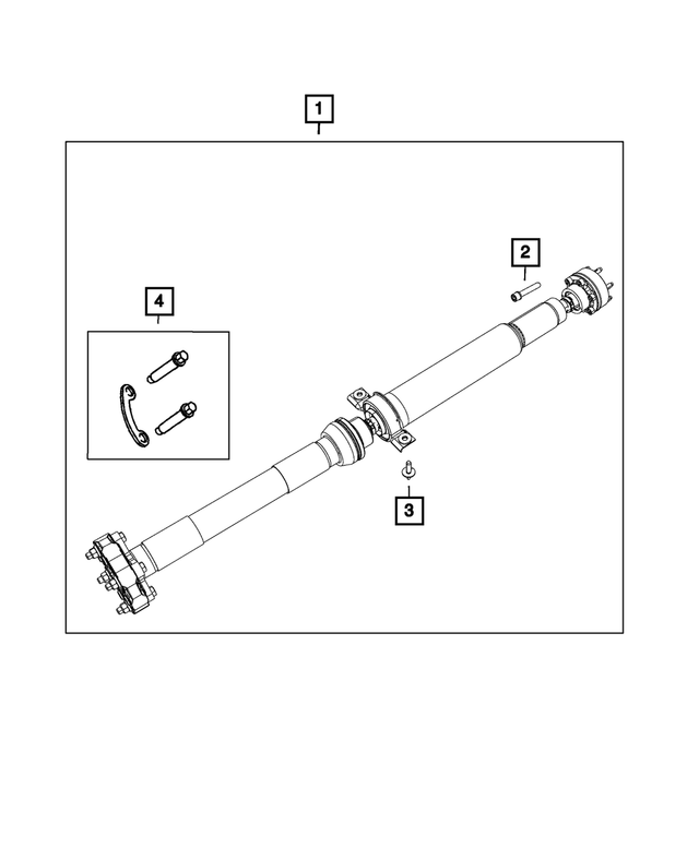 52123627AC - Rear Axle; 230 MM; Differential and Drive Line: Drive Shaft for Mopar Image image
