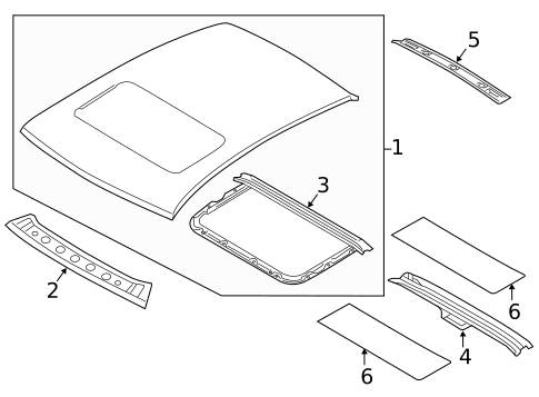 Roof & Components for 2015 INFINITI Q70L #0