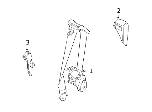 Seat Belt for 2007 Saab 9-3 #1