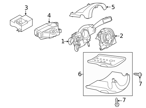 Shroud, Switches & Levers for 2015 Volkswagen Touareg #0