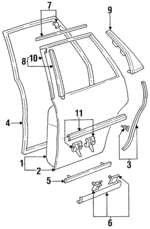 6233233060 - : Weather-Strip On Body for Toyota: Camry Image
