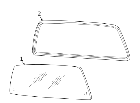 Glass & Hardware - Back for 1999 Ford F-250 Super Duty #2