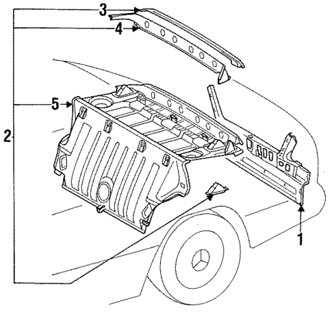 Rear Body for 1993 Mercedes-Benz 400 E #0