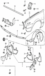 6819671812 - : Splash Guard Kit, Rear for Honda Image