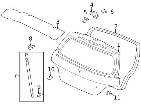 Gate & Hardware for 2005 Mitsubishi Outlander #0