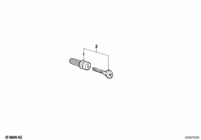 51252303680 - Body Equipment: Lock Cylinder with Key -  for BMW-Motorrad Image image
