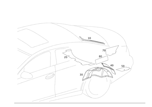 Insulation in Luggage Compartment and Rear End Pillar for 2007 Mercedes-Benz CLS550 #0