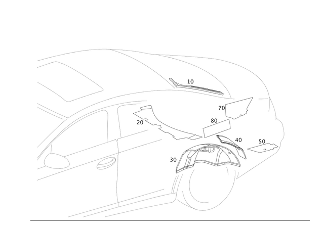 2196950537 - Panelling: Damping for Mercedes-Benz: CLS500, CLS55 AMG, CLS550, CLS63 AMG Image image
