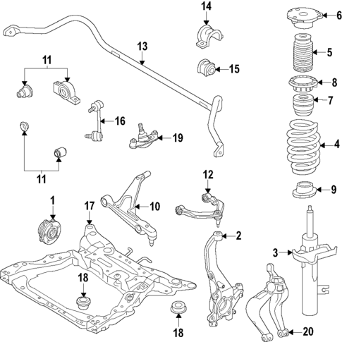 Upper Control Arm for 2017 Volvo V90 Cross Country #1