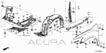 60215TY2A50ZZ - Body/Air Conditioning: Stiffener, R Front Fender for Acura: RLX Image