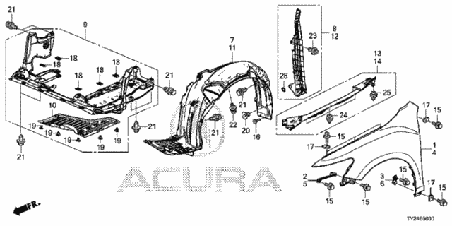 Front Fenders for 2016 Acura RLX #0