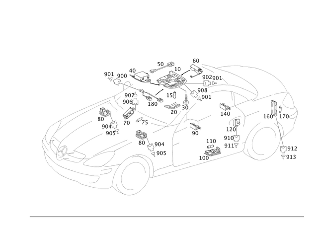 17182024019051 - Electrical System: Interior Lamp for Mercedes-Benz Image image