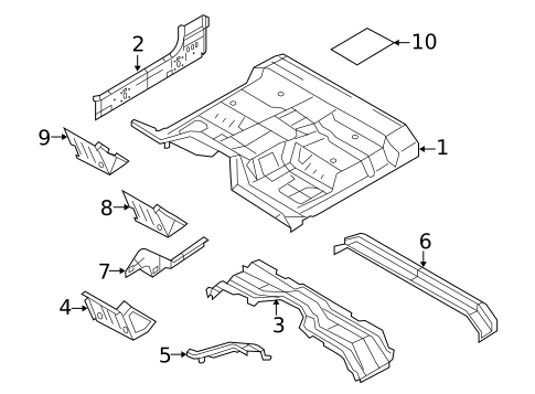 Floor - Cab for 2008 Ford F-350 Super Duty #2