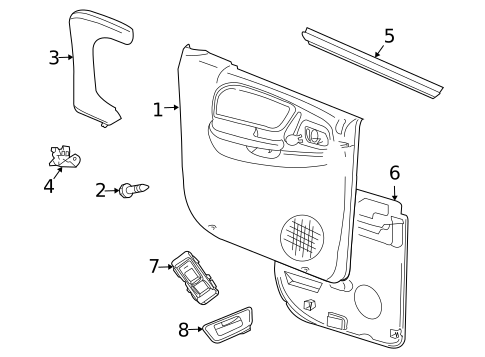 Rear Door for 2006 Mitsubishi Raider #1