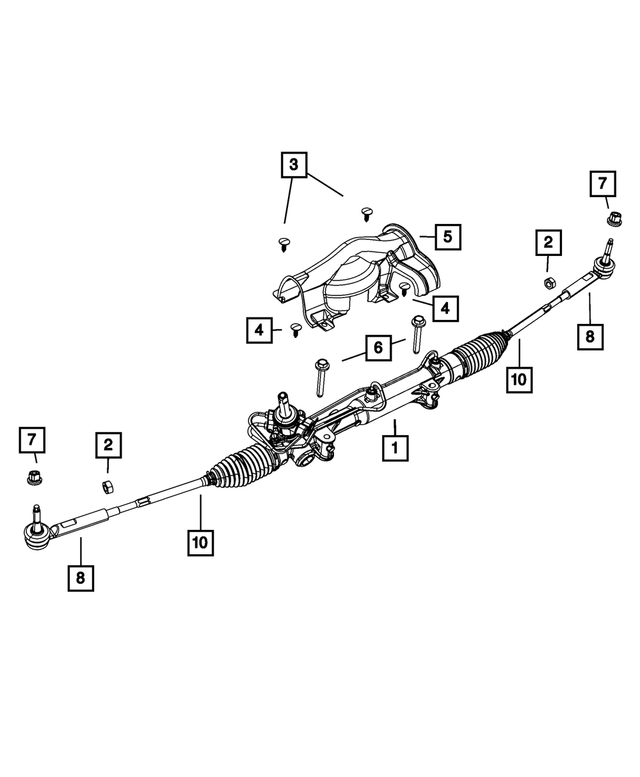 R5151705AF - Steering: Rack And Pinion Gear, Remanufactured for Mopar Image image
