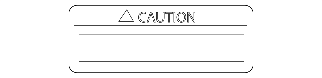 Caution Label - Nissan (K9060-1A45B)