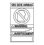 985N87P701 - Body: Air Bag Label for Nissan Image