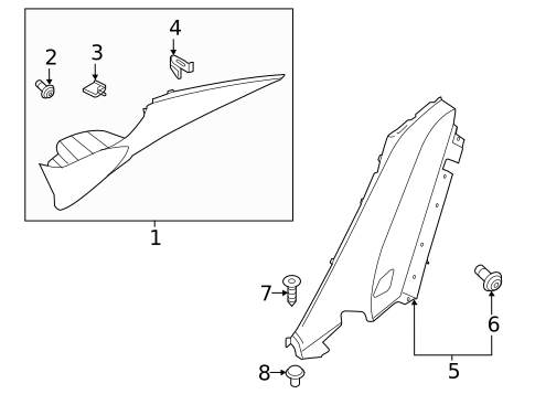 Interior Trim - Quarter Panels for 2022 Kia Forte #0