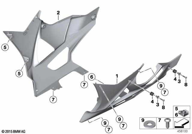 46638531358 - : Engine Spoiler Right for BMW-Motorrad Image