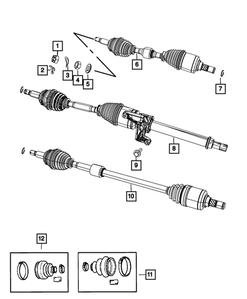 Front Axle Drive Shafts for 2015 Jeep Patriot #0