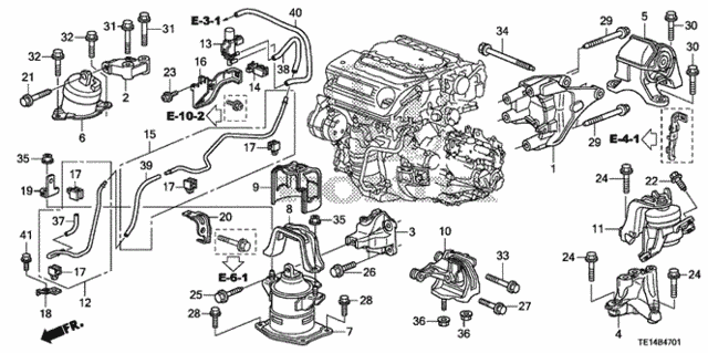 Engine Mounts (V6) (MT) for 2012 Honda Accord #0