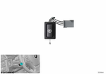61319201736 - Vehicle Electrical System: Steering Wheel Heating Pushbutton for BMW: 228i, 228iX, 320i, 320iX, 328d, 328dX, 328i, 328iX, 330e, 335i, 335iX, 340i, 340iX, 428i, 428iX, 435i, 435iX, Hybrid 3, M235i, M235iX, M3, M4, X3 28dX, X3 28i, X3 28iX, X3 35iX, X4 28iX, X4 35iX, X4 M40iX Image image