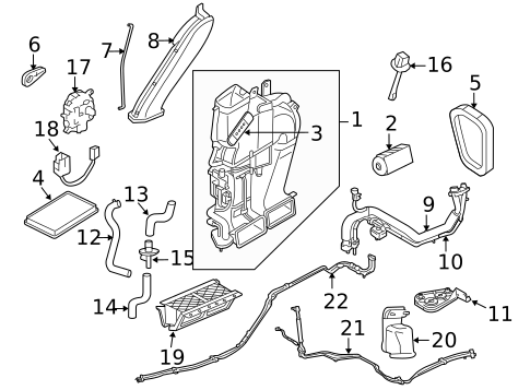 HVAC Case for 2009 Mazda Tribute #0