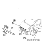 5096429AA - Exterior Ornamentation: Hood Ornament Retainer for Chrysler: Crossfire | Dodge: Sprinter 2500, Sprinter 3500 Image