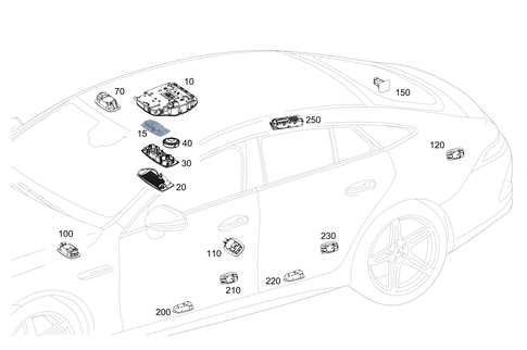 Interior Lamps, Plug Socket in Loading Compartment for 2021 Mercedes-Benz AMG GT 43 #0