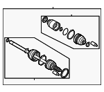 SOA925H900R1 - Suspension: Axle Assembly for Subaru: Forester, Impreza, Justy, Legacy, Loyale, SVX Image