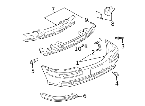 Bumper & Components - Rear for 1999 Chevrolet Venture #0