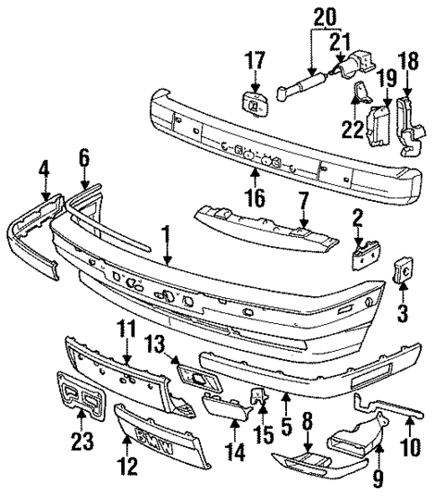 Bumper & Components - Front for 1995 BMW 530i #0