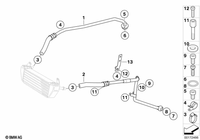 17227690450 - : Bracket, Oil Cooler Line for BMW-Motorrad Image