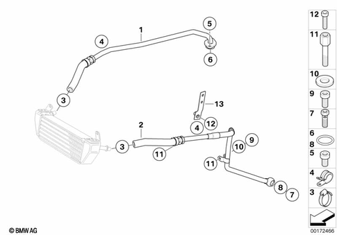 Oil Cooler Lines for 2005 BMW-Motorrad R 1200 S #0