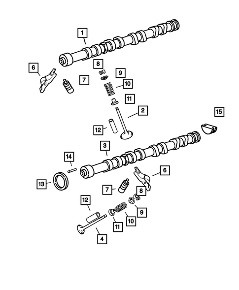 Camshafts and Valves for 2002 Jeep Liberty #0
