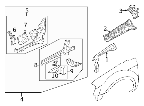 Structural Components & Rails for 2006 Ford Freestyle #0