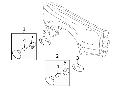 Side Marker Lamps for 2008 Ford F-350 Super Duty #0