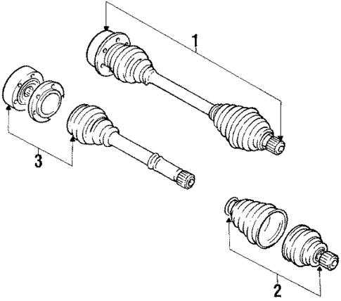 Drive Axles for 1990 Audi 100 #0