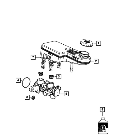 Brake Master Cylinder for 2012 Chrysler 200 #0