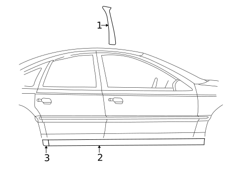 Exterior Trim - Pillars for 2006 Ford Crown Victoria #0