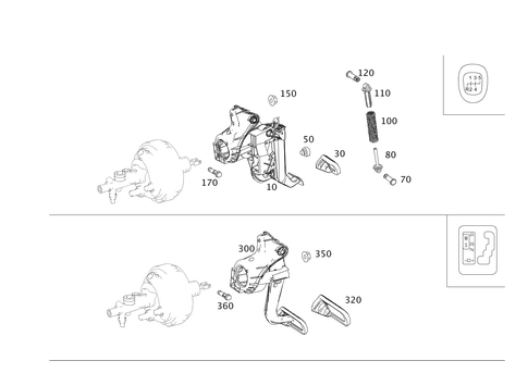 Pedal Assembly with Bearing for 2012 Mercedes-Benz GLK350 #0