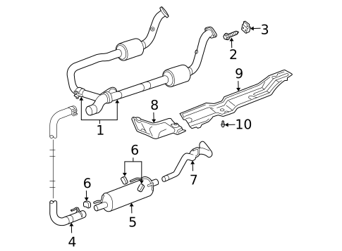 Exhaust Components for 2005 Dodge Ram 1500 #0