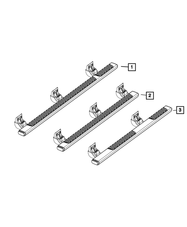 « 68144257AE – Exterior Ornamentation : Tubulaire Latéral Marchepied (ensemble), Côté Gauche pour Mopar Image »