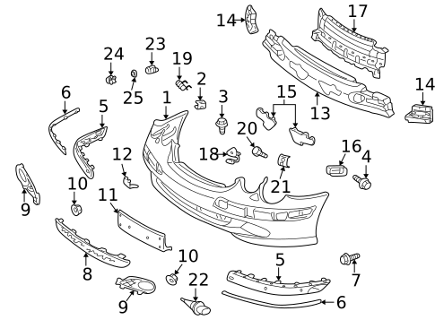 Bumper & Components - Front for 2004 Mercedes-Benz CL55 AMG #0