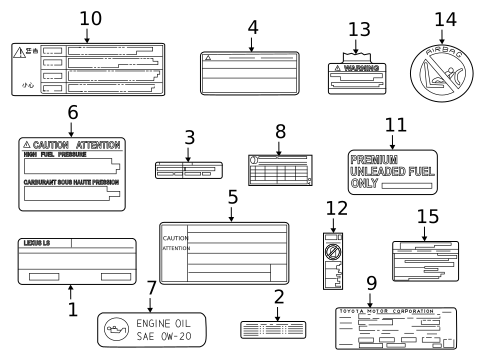 Labels for 2020 Lexus RC F #0